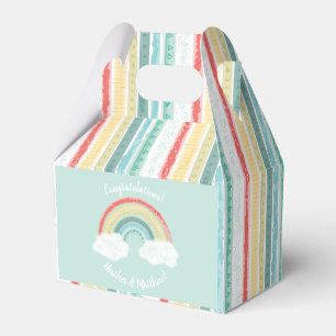 Ballotins Baby shower arc-en-ciel Boho