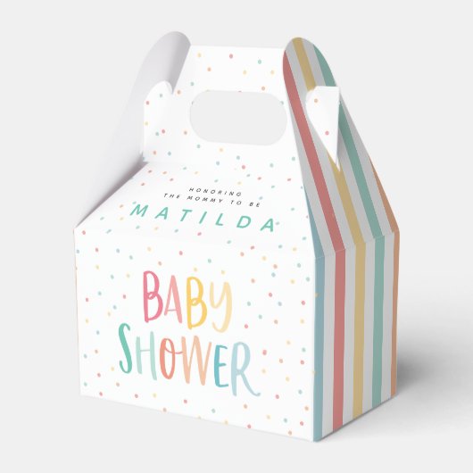 Ballotins Baby shower arc-en-ciel coloré (Verso)