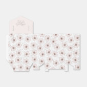 Ballotins Baby shower aux fleurs roses et blanches (Déplié)