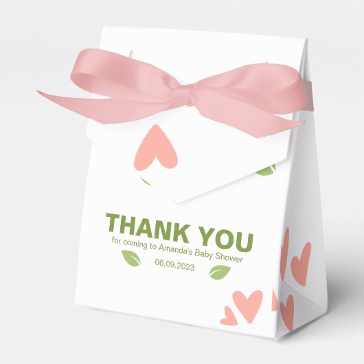 Ballotins Baby shower Avocado, Ballotin fille bébé (Verso)