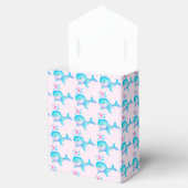 Ballotins Baby shower baleines aqua rose blanc cadeau ballot (Ouvert)