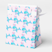 Ballotins Baby shower baleines aqua rose blanc cadeau ballot (Arrière)