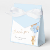 Ballotins Baby shower Ballons Teddy Bear Blue Tan (Verso)