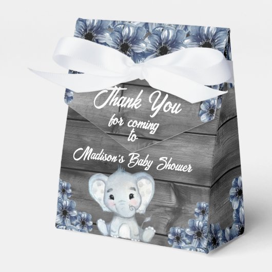 Ballotins Baby shower Ballotin russe Blue Boy Elephant (Verso)