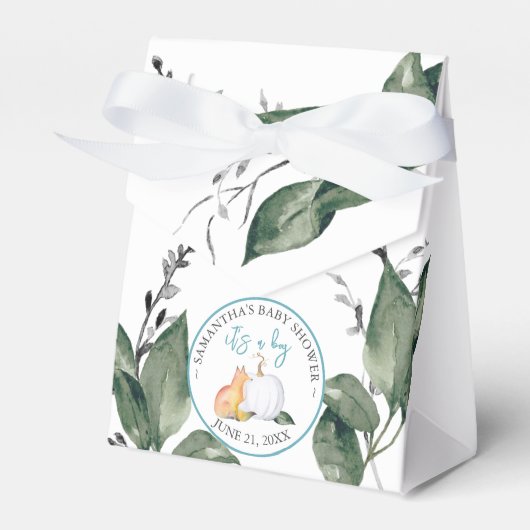 Ballotins Baby shower ballotin White Citrouille Fox (Verso)