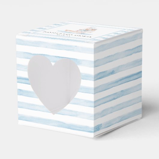 Ballotins Baby shower Bear Bleu Stripe (Verso)