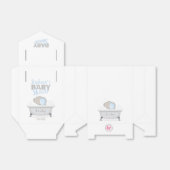 Ballotins Baby shower bébé éléphant bulle  garçon de bain (Déplié)