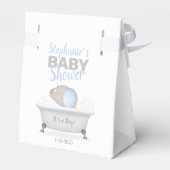 Ballotins Baby shower bébé éléphant bulle  garçon de bain (Arrière)