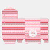 Ballotins Baby shower blanc rouge rose rayures (Déplié)