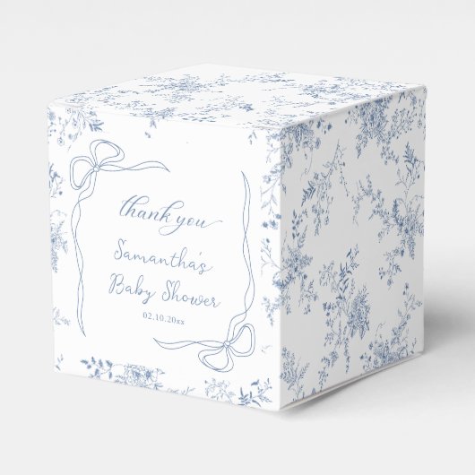 Ballotins Baby shower bleu (Verso)