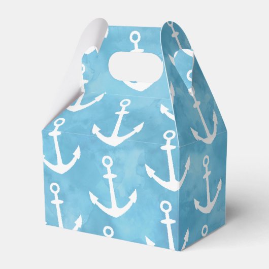 Ballotins Baby shower bleu Ancre nautique (Verso)