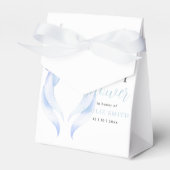 Ballotins Baby shower Bleu Bow Invitation, Baby shower garço (Verso)