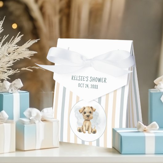 Ballotins Baby shower bleu chiot bleu mignon rayé
