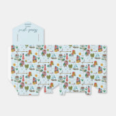 Ballotins Baby shower bleu côtier Merci (Déplié)