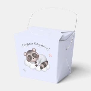 Ballotins Baby shower bleu doux pour bébé garçon Raccoon