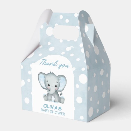 Ballotins Baby shower bleu Eléphant (Verso)