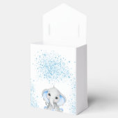 Ballotins Baby shower bleu garçon blanc mignon éléphant (Ouvert)