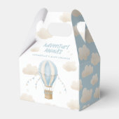 Ballotins Baby shower bleu montgolfière aventure (Arrière)