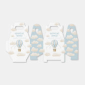 Ballotins Baby shower bleu montgolfière aventure (Déplié)