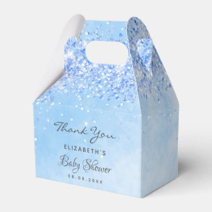 Ballotins Baby shower bleu parties scintillant poussière gar