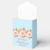 Ballotins Baby shower bleu rose floral merci (Ouvert)