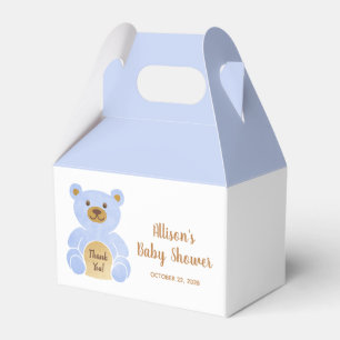 Ballotins Baby shower Bleu Teddy Ours Merci