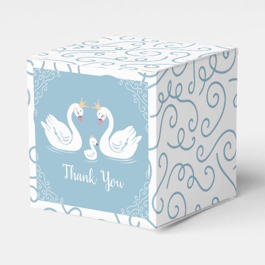 Ballotins Baby shower Blue Boy Swan (Verso)