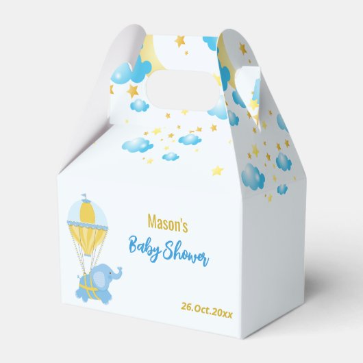 Ballotins Baby shower Blue Elephant (Verso)