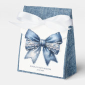 Ballotins Baby shower Blue Jean Denim Bow (Verso)