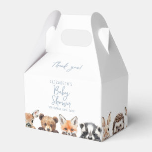 Ballotins Baby shower Blue Woodland Animaux de la forêt amis