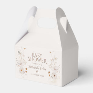 Ballotins Baby Shower Bohème Beige Fleurs Aquarelle Jardin