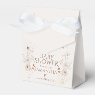 Ballotins Baby Shower Bohème Beige Fleurs Aquarelle Jardin