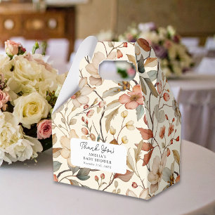 Ballotins Baby Shower Bohème Fleur Sauvage Fleurs en Ivory
