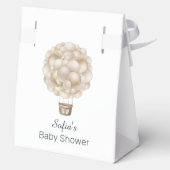 Ballotins Baby shower Boho Beige Hot Air Balloon (Verso)