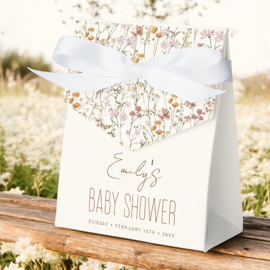 Ballotins Baby shower Boho Fleur sauvage En Terracotta En Fl