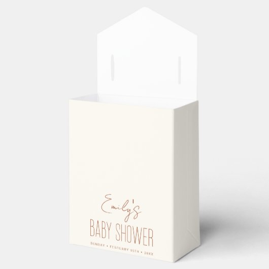 Ballotins Baby shower Boho Fleur sauvage En Terracotta En Fl (Ouvert)