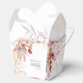 Ballotins Baby shower Boho Pampas Fleurs séchées en laiton (Ouvert)