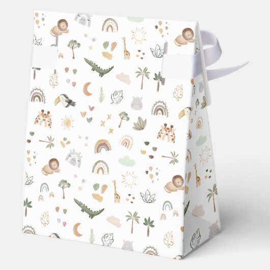 Ballotins Baby shower Boho Safari Aquarelle (Verso)