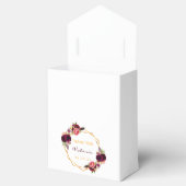 Ballotins Baby shower bordeaux aux fleurs blanches (Ouvert)