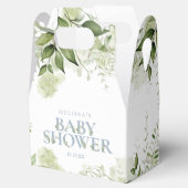 Ballotins Baby shower Botanique Dusty Bleu vert (Ouvert)