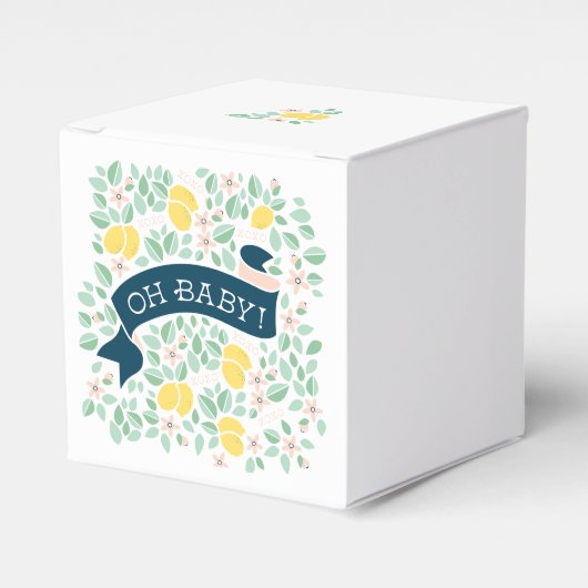 Ballotins Baby shower botanique jaune citron (Verso)