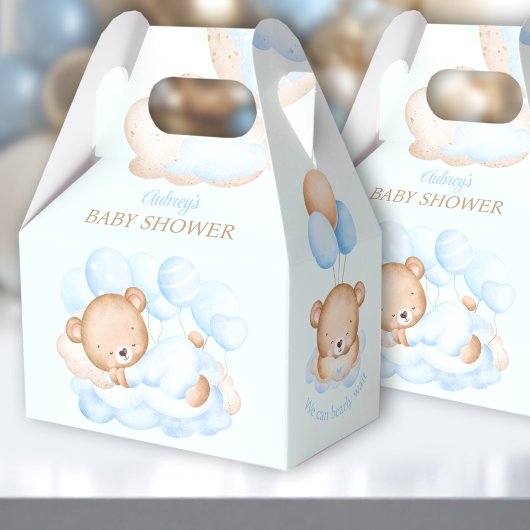 Ballotins Baby shower Boy Blue Beige Bear Ballotin