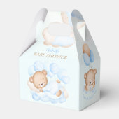 Ballotins Baby shower Boy Blue Beige Bear Ballotin (Verso)