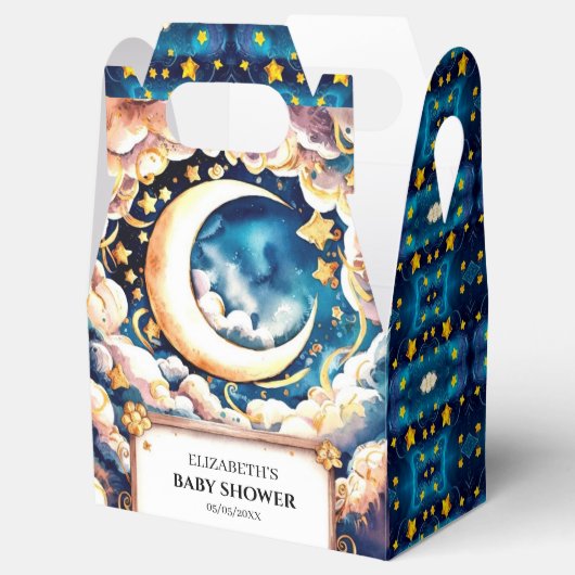 Ballotins Baby shower céleste de la lune enchantée (Ouvert)