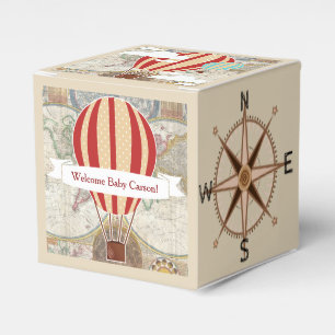 Ballotins Baby shower chaud vintage de carte du monde de