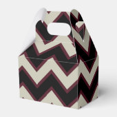Ballotins Baby shower Chevron Noir Crème Rouge (Arrière)