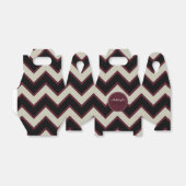 Ballotins Baby shower Chevron Noir Crème Rouge (Déplié)