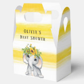 Ballotins Baby shower chic Sunflower Elephant Stripes (Ouvert)