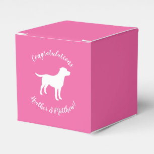 Ballotins Baby shower Chiot de laboratoire rose SIlhouette