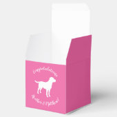 Ballotins Baby shower Chiot de laboratoire rose SIlhouette (Ouvert)